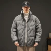 The new large-sized men's cotton-padded jacket with thickened down and a warm lapel for the winter of 2023 Specification image