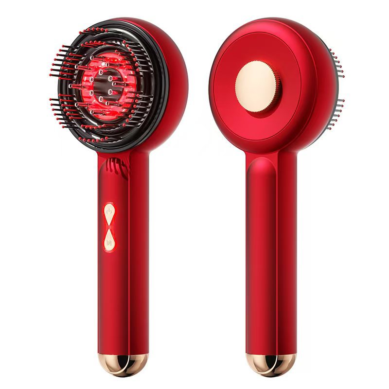 Cross-Border Ems Microcurrent Electric Massage Comb, Medicine Essential Oil Red Light Head Multi-Functional Instrument, Liquid Conduction Comb For Hair Care Item Picture