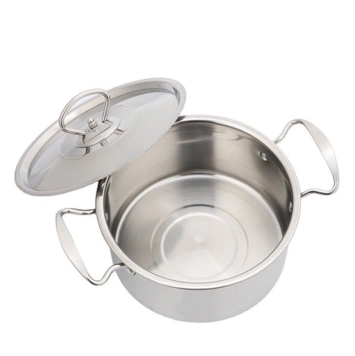 Chaozhou Hufa Factory wholesale export soup POTS, milk POTS, frying POTS, African and European stainless steel 3-piece and 6-piece sets of POTS Specification image
