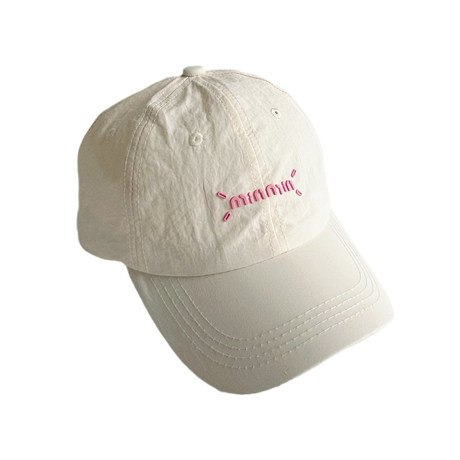 Light And Breathable ~ South Korean Ins Letter Children's Baseball Cap Summer Quick Dry Waterproof Cap Girls Sunscreen Hat Item Picture