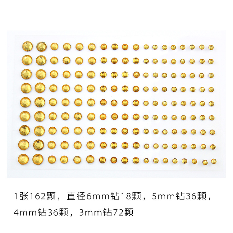 The Internet celebrity Kim Taeyeon's makeup imitation stickers feature diamond, butterfly, small diamond, water diamond face stickers, tear diamond, pearl face stickers, and eye corner sparkling diamond stickers Application Scenario
