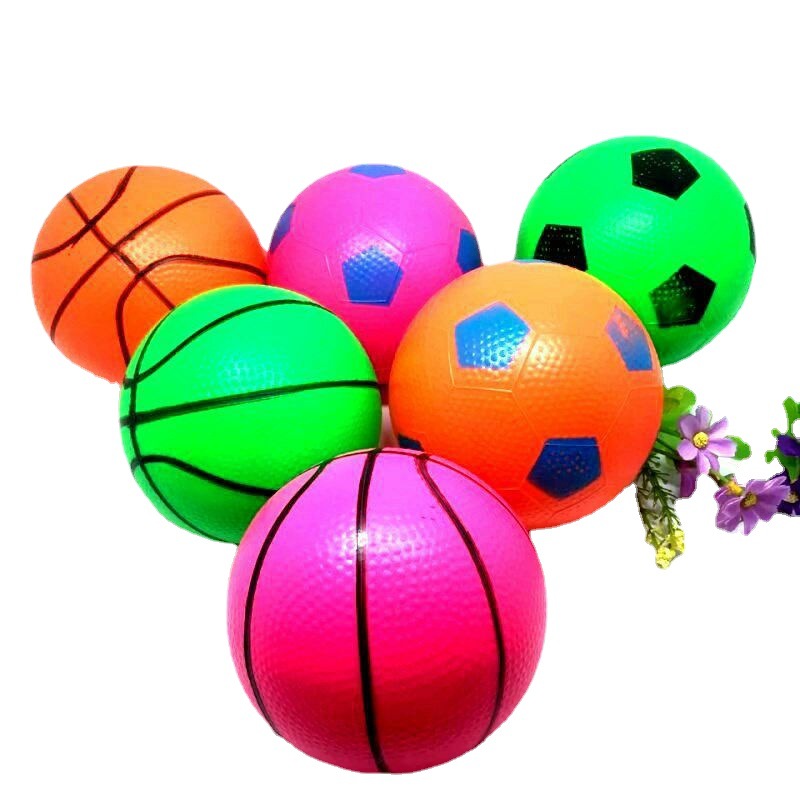 充气橡胶小皮球小孩儿童玩具10CM小篮球足球弹跳球小毛球类