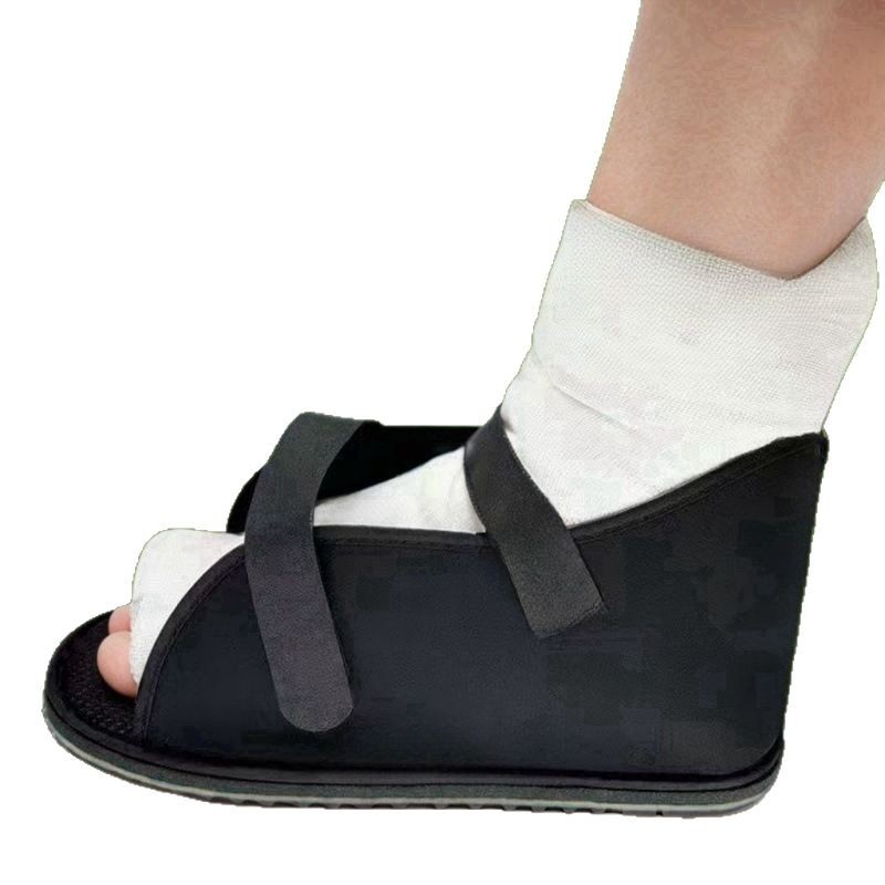 Plaster shoes, wide shoes with plaster casts on the feet, metatarsal fractures, ankle clamping shoes, T-shaped shoes, thick gauze wrapped around the shoes after surgery Item Picture