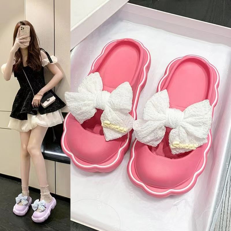 Slippers Outside Wear Female Summer Home With Mary Jane Princess Girl 2023 New Non-Slip Cute Slippers Specification drawing