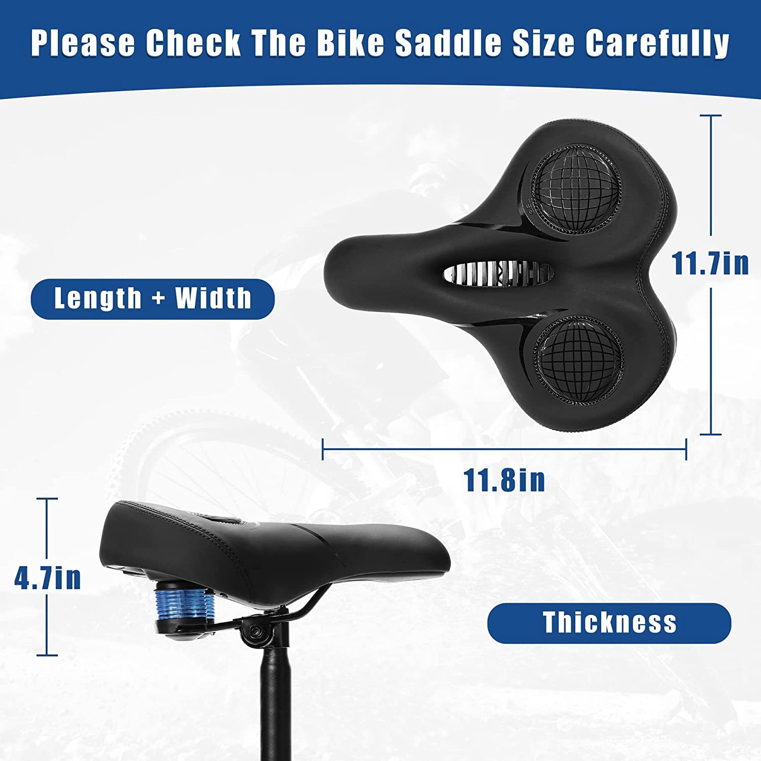 General Mountain Bike Seat Cushion Cushion Soft Spinning Bike Seat Saddle Seat Accessories Complete Book Saddle Saddle Application Scenario