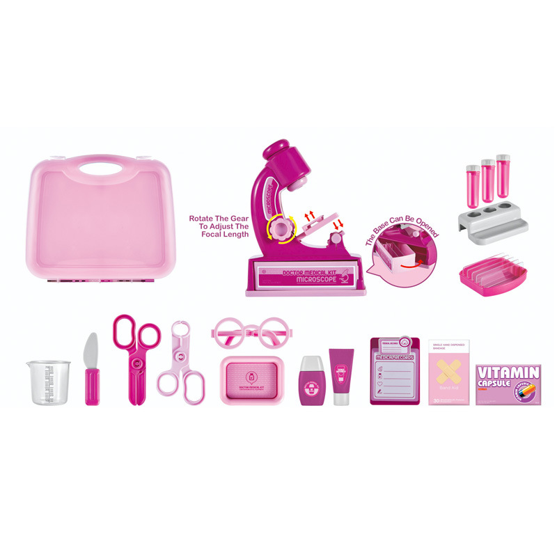 Cross-border children's doctor toy set, microscope play house, ambulance toolbox, boy and girl medicine kit Item Picture