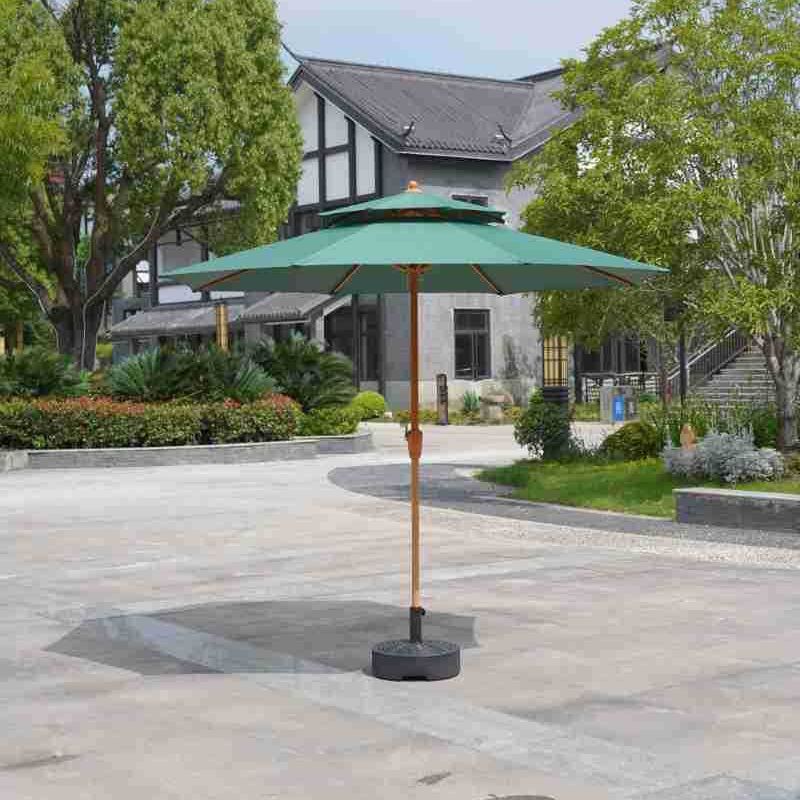 Outdoor 2.7-meter sun umbrella, shade umbrella, mid-pole umbrella, courtyard umbrella, single top, double top Application Scenario