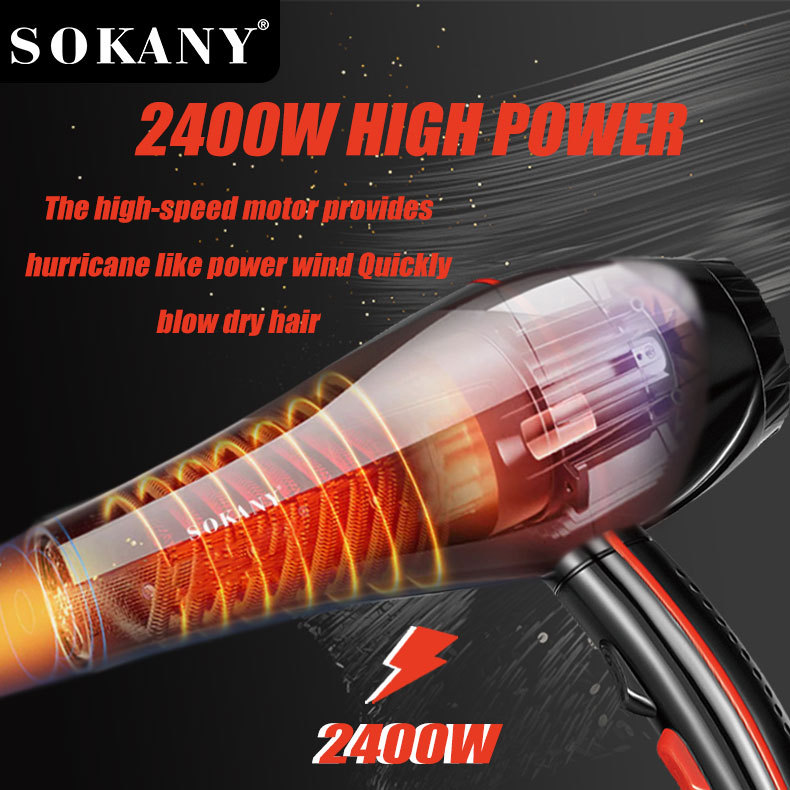 Foreign trade export SOKANY14022 hair dryer, household hair care, quick-drying hair dryer, hot and cold hair dryer Specification image
