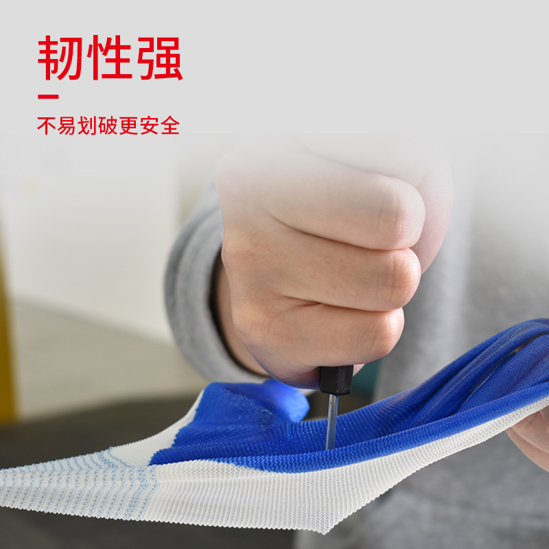 Wholesale nitrile gloves, 13-needle nylon coated anti-slip impregnated rubber gloves, construction site work wear-resistant rubber labor protection gloves Application Scenario