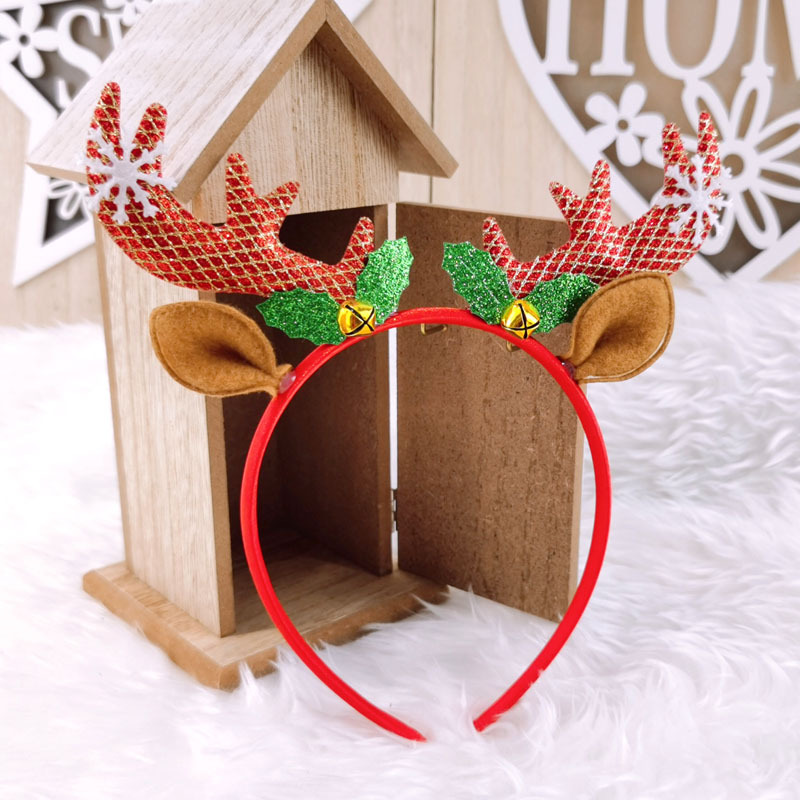 New Christmas antler cute hair band, parent-child children's hair clip, female Internet celebrity Instagram hair band, headwear, hair buckle gift
