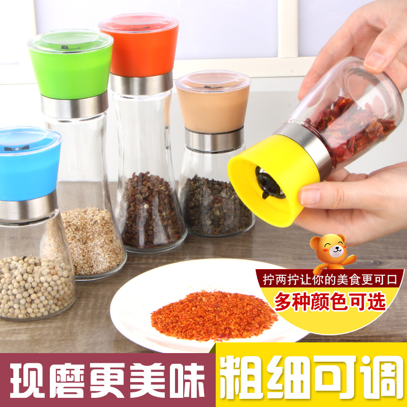 PK7J wholesale pepper grinder, manual grinding bottle, household pepper powder grinder, black pepper grain grinder, adjustment details Picture