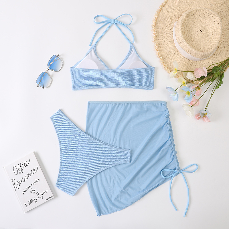 2022 New Three-Piece Split Mesh Bikini Set Item Picture
