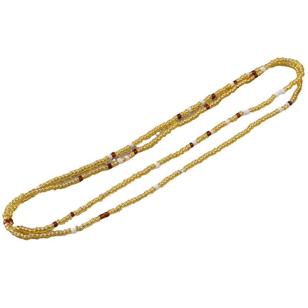 Europe And The United States Foreign Trade Explosive Cross-Border Hot Jewelry Bohemian Wind Rice Bead Bracelet Long Bracelet Simple Handmade Elastic Line Beaded Single Rice Bead Bracelet Couple Gift Jewelry Manufacturers Wholesale Item Picture