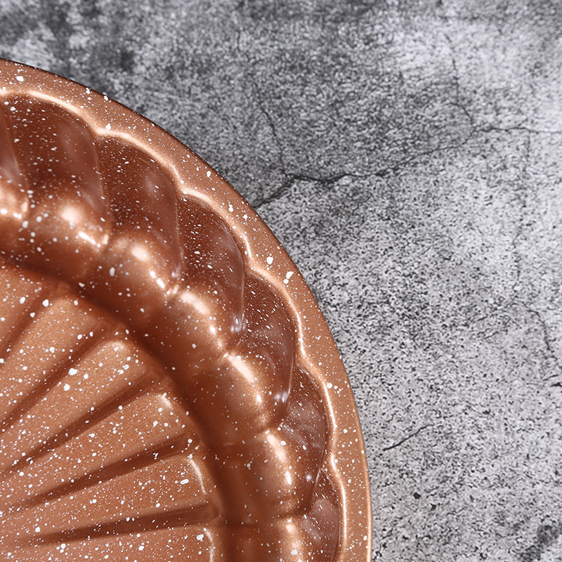 Round Plum Blossom Baking Tray Non-Stick Carbon Steel Baking Tray Oven Fire Party Home Fruit Tray Handmade Diy Baking Mold Application Scenario