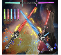 Cross Border Star Wars Cross Lightsaber Retractable fit Flash Stick 2 glowing kids sword boy toys
