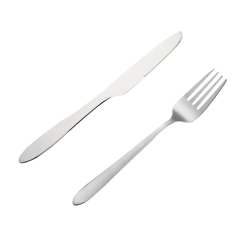 Amazon Cross-Border Light Handle Thickened Stainless Steel Cutlery Knife And Fork Home Hotel Western Steak Knife And Fork Two-Piece Set Item Picture