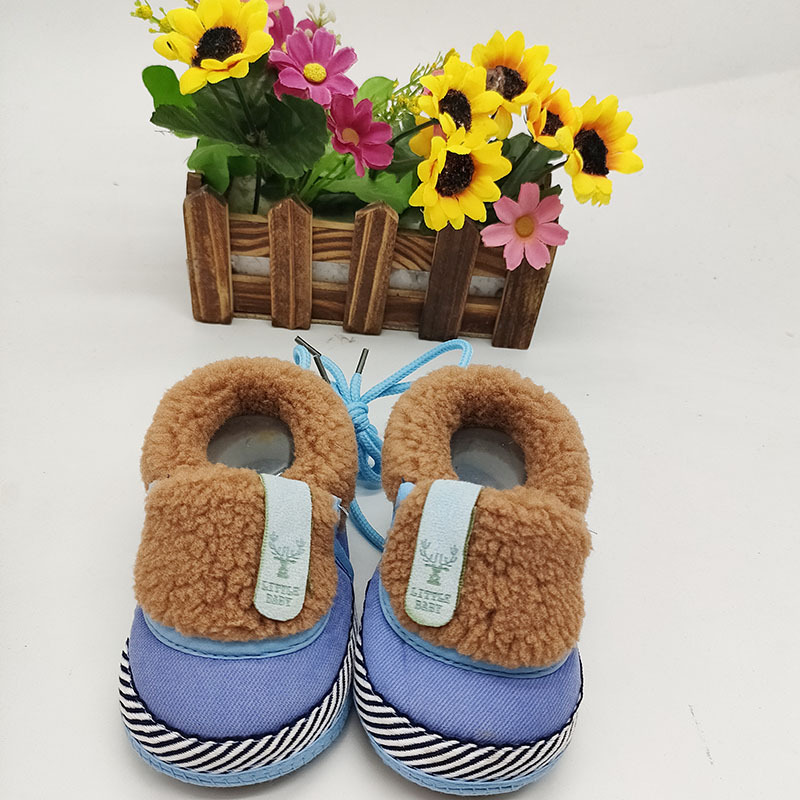 0-1岁新生婴儿春秋鞋子3-6-12个月宝宝保暖防掉软底学步棉鞋不掉详情图1