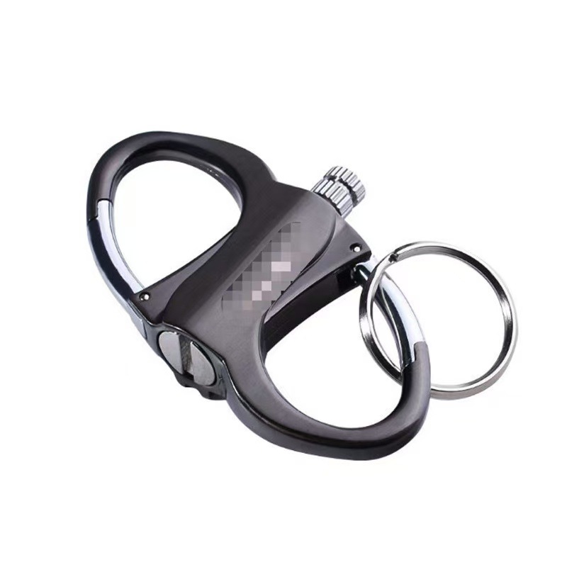 YF-656 metal keychain ring, multi-functional portable, 10,000 times match kerosene lighter, waterproof outdoor men's waist hanging Item Picture