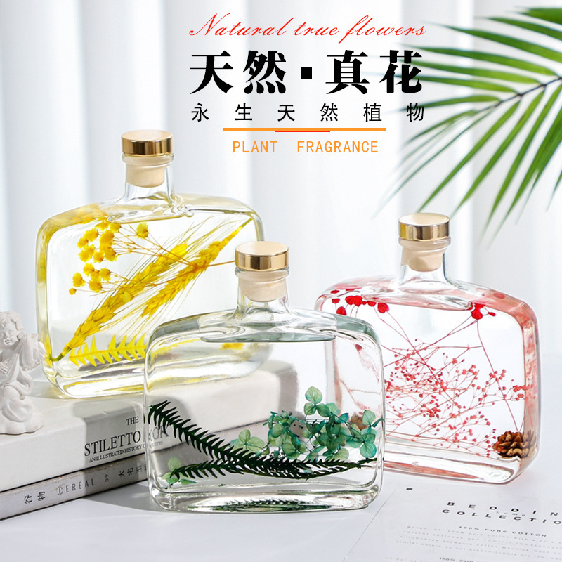 Yami无火香薰精油家用熏香房间香水厕所空气清新剂永生花香薰摆件