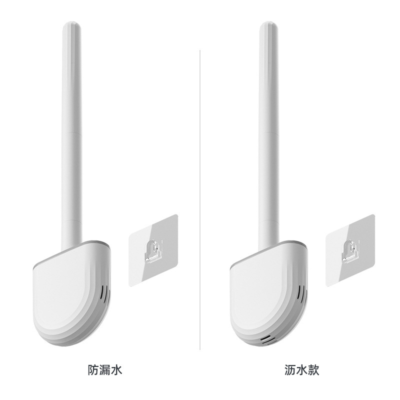 Hengar Wall-Mounted Perforation Free Toilet Brush No Dead Corner Toilet Cleaning Brush Household Detachable Rod Toilet Brush Wholesale Application Scenario