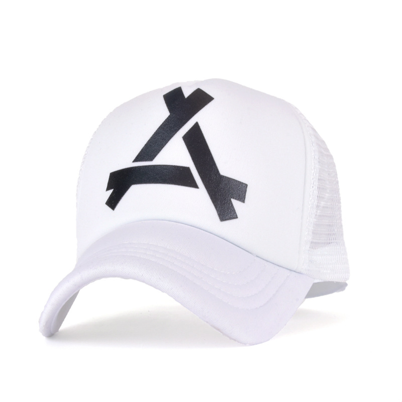 Cross-border letter A mesh style spring and summer casual baseball cap for men and women Korean-style trendy sunshade and breathable baseball cap details Picture