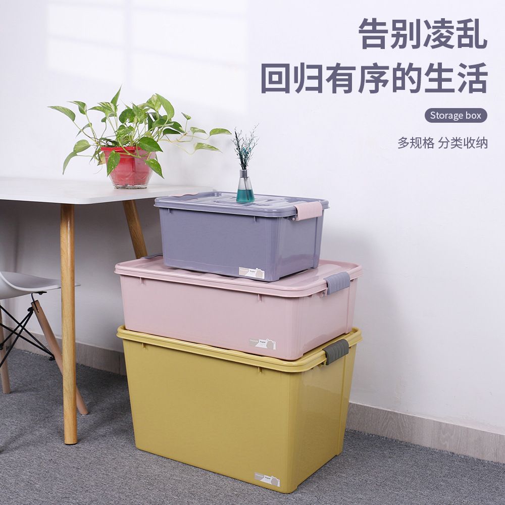 收纳箱/透明塑料衣物收纳箱/衣服收纳箱/整理箱/柜子产品图