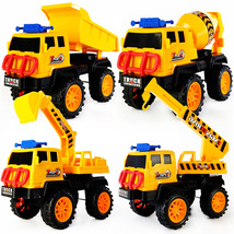 儿童玩具车挖掘机滑行沙滩工程车玩具翻斗车吊机推土挖土机搅拌车