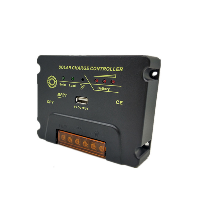 MPPT 12V24V10A20A solar controller with USB24 hours output photovoltaic charge and discharge controller
