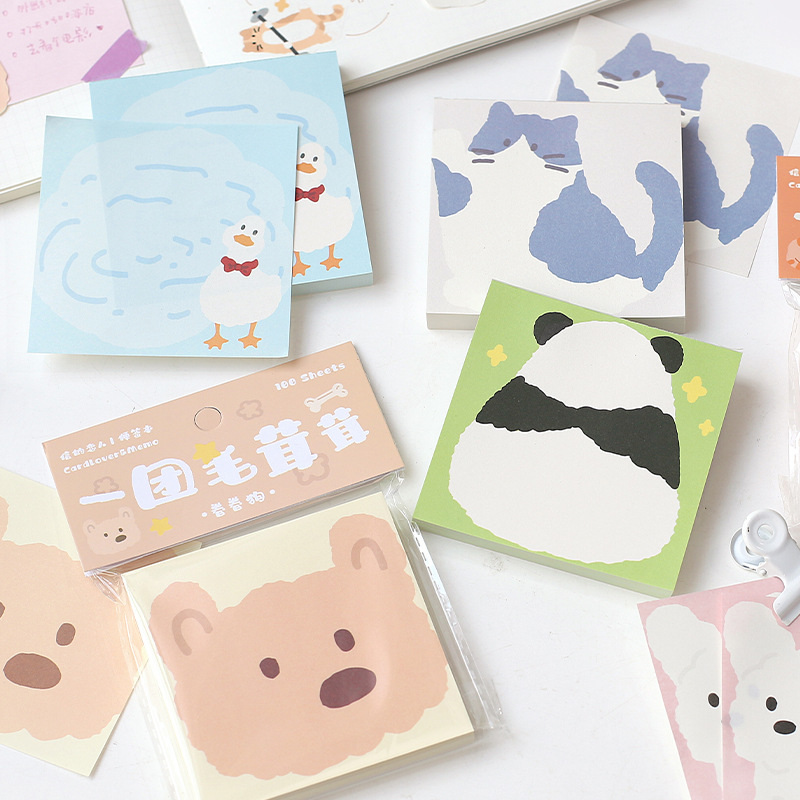 Letter Lovers 100 Notes A Bunch Of Furry Series Creative Cute Cartoon Panda Student Message Book