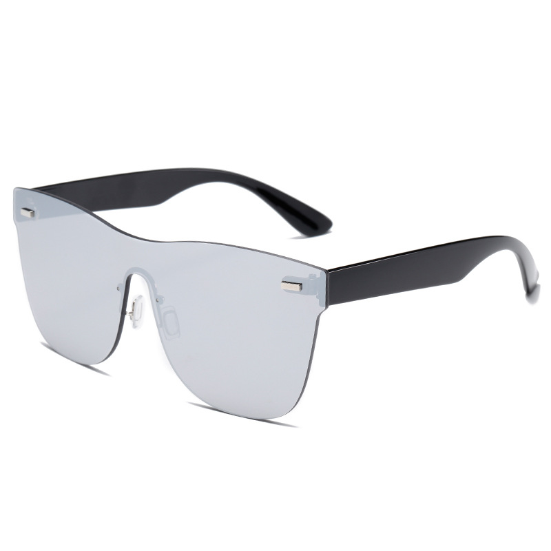 8213 Frameless one-piece lens sunglasses for men and women, cycling, sports and fashion, European and American cross-border Amazon UV400 trend Item Picture