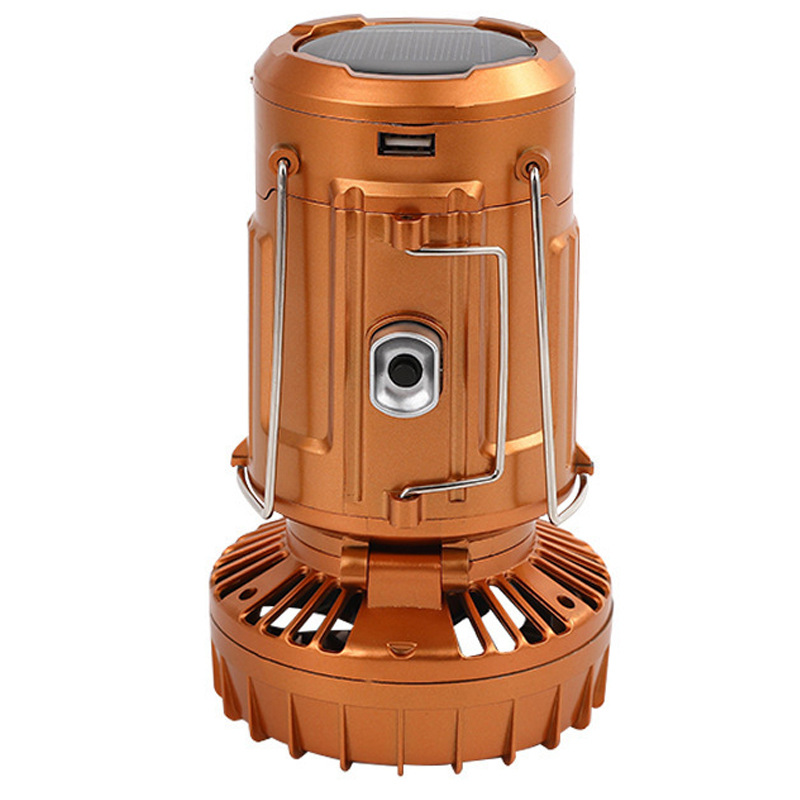 Outdoor camping equipment: Lantern, ultra-long battery life, emergency lighting, backup camping charging, solar electric fan