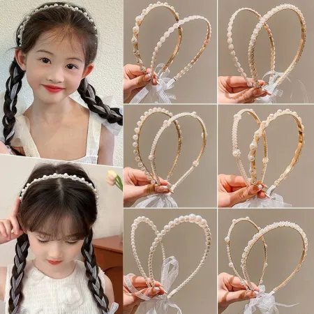 Children's braiding headband for girls 2025 New style high-end headband for girls, super fairy-like hair accessory for babies going out in summer Children's braiding headband for girls 2025 New style high-end headband for girls, super fairy-like hair accessory for babies going out in summer