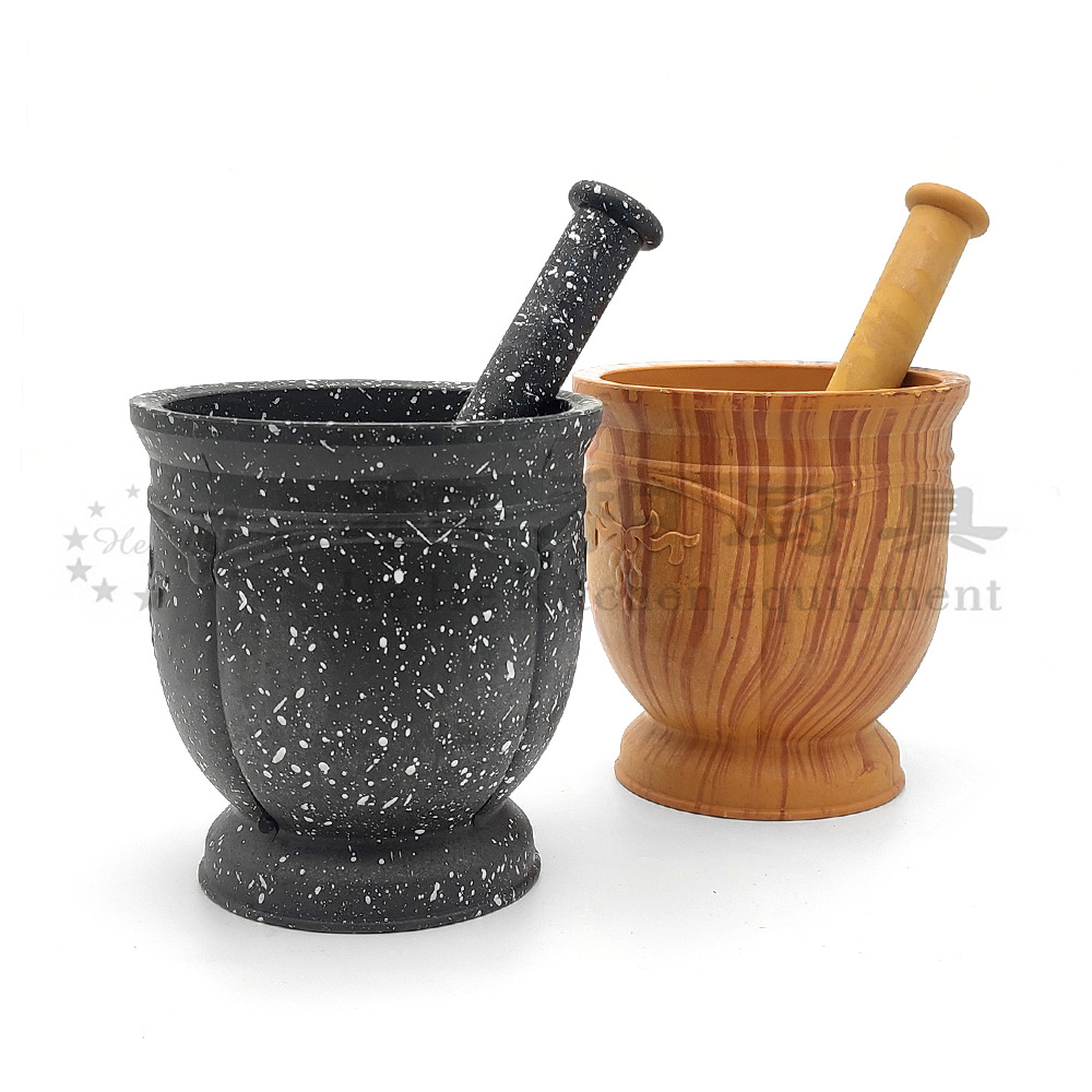 Large old-fashioned manual household press garlic masher multifunctional medicinal powder grinding mortar pot spice garlic masher details Picture