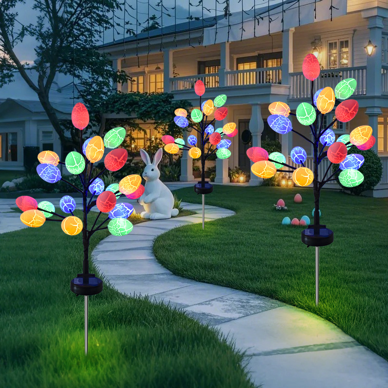 Cross-border solar cracked egg lights, outdoor waterproof colored lights, Easter festival egg ground insert lights, courtyard landscape lights Application Scenario