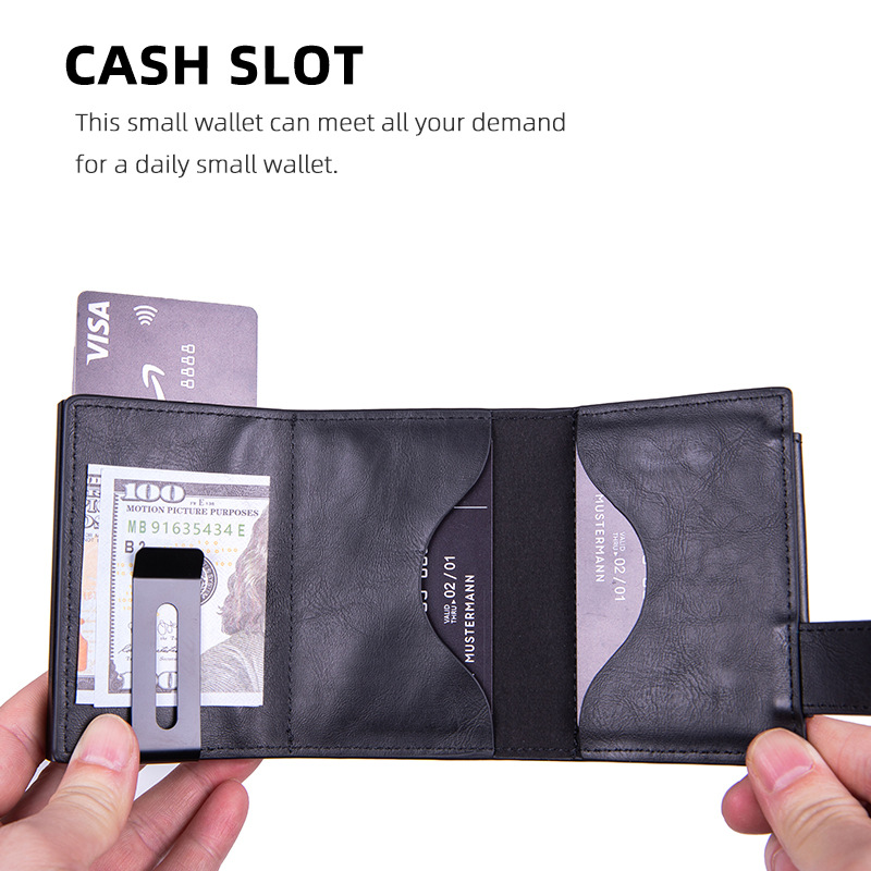 Aluminum Box Card Case, Us Dollar Wallet, Anti-Theft Brush, Automatic Pop-Up Coin Purse, Us Dollar Wallet, New Rfid Card Holder details Picture