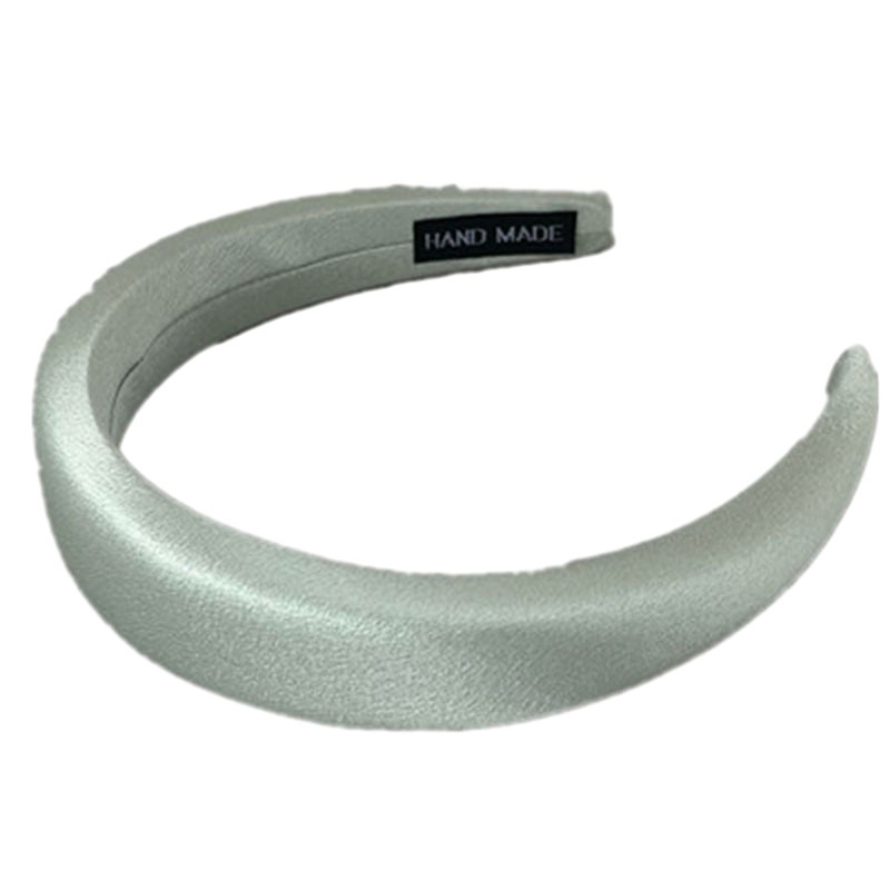 Super Positive Color Light Pearlescent Satin Hair Band South Korean Ins Silver Head Band Advanced Sense Of High Cranial Top Hair Accessories Item Picture