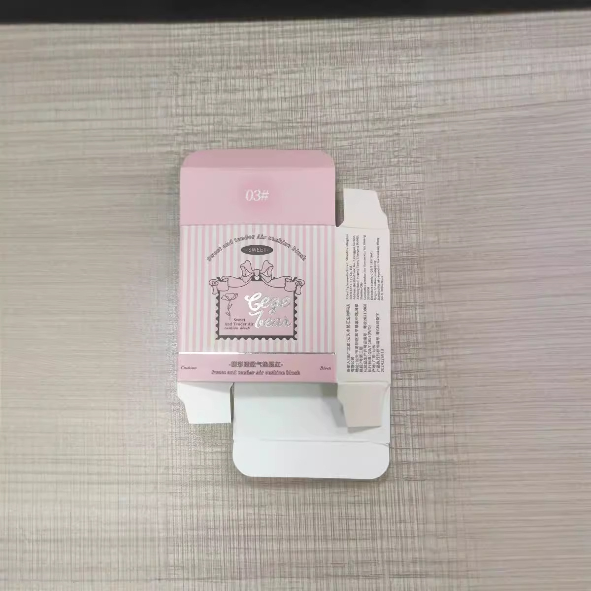 Gege bear Sweet Color Translucent Cushion Blush Matte Matte Energetic Girl Peach Pink Blush Application Scenario