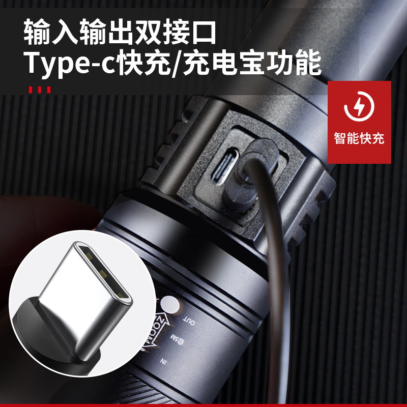 LED ultra-bright and powerful rechargeable flashlight for outdoor use, small, portable, durable and multi-functional long-range shooting Application Scenario