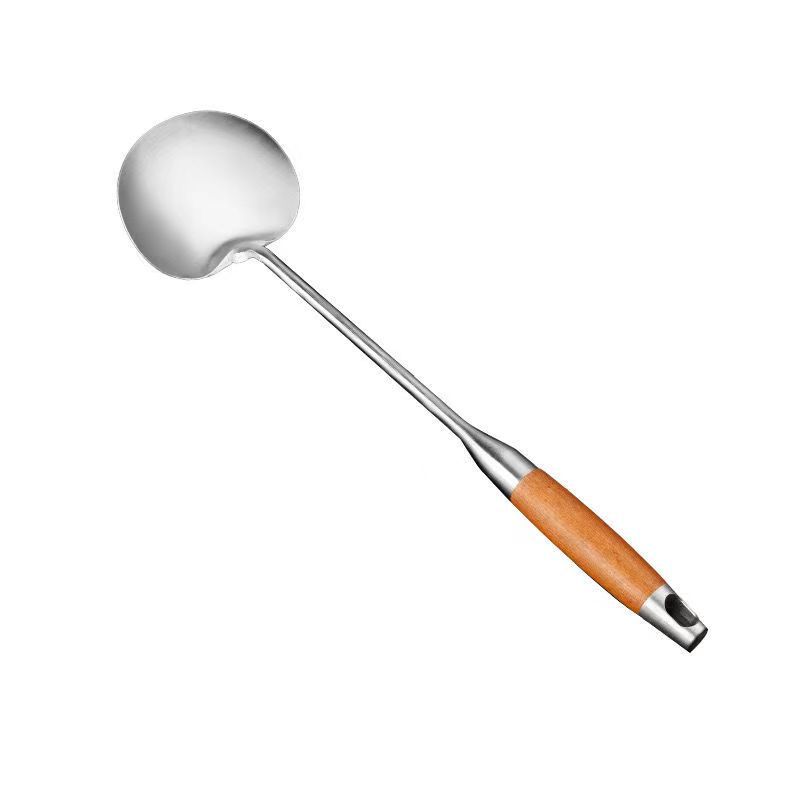 Stainless steel stir-frying spoons, household spatulas, chef's stir-frying spoons, long-handled soup spoons from Guizhou, thickened spatulas, consignment sales hot Item Picture