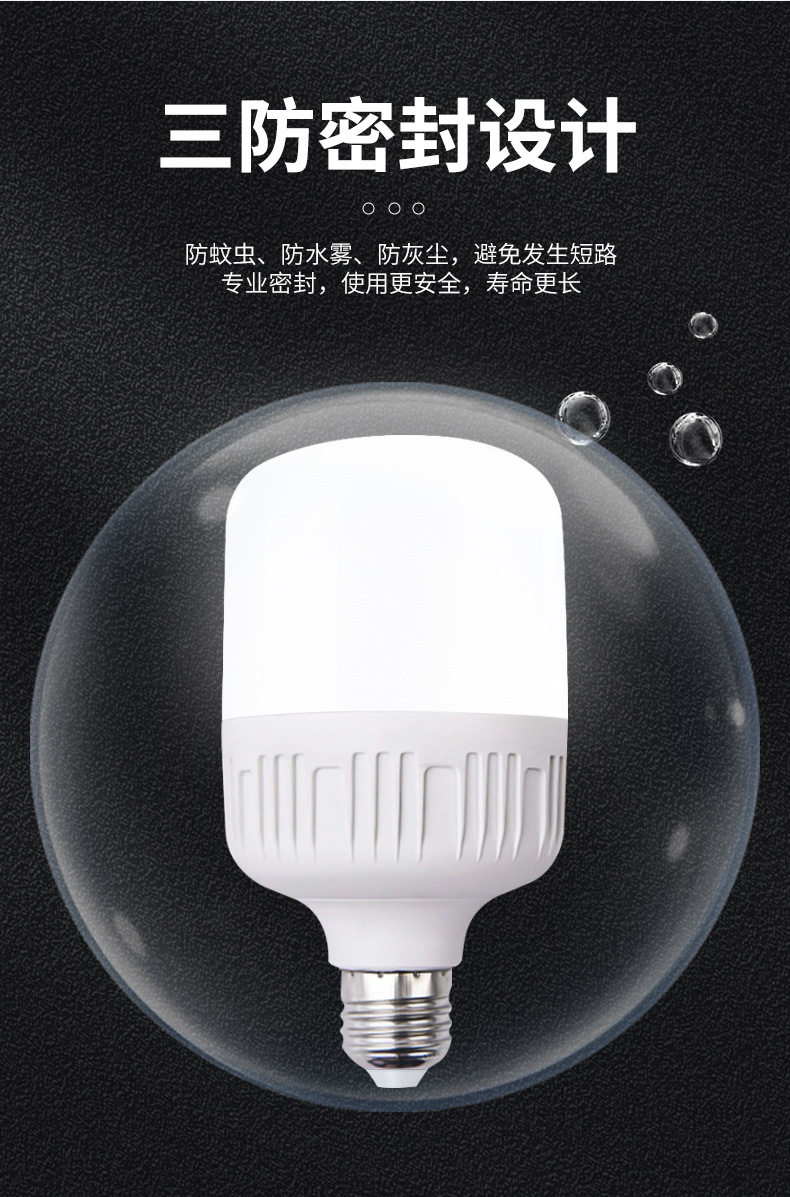 Ultra-bright screw-socket energy-saving led bulb e27 household lighting bulb, high-power three-proof high-rich and handsome energy-saving bulb pic 11
