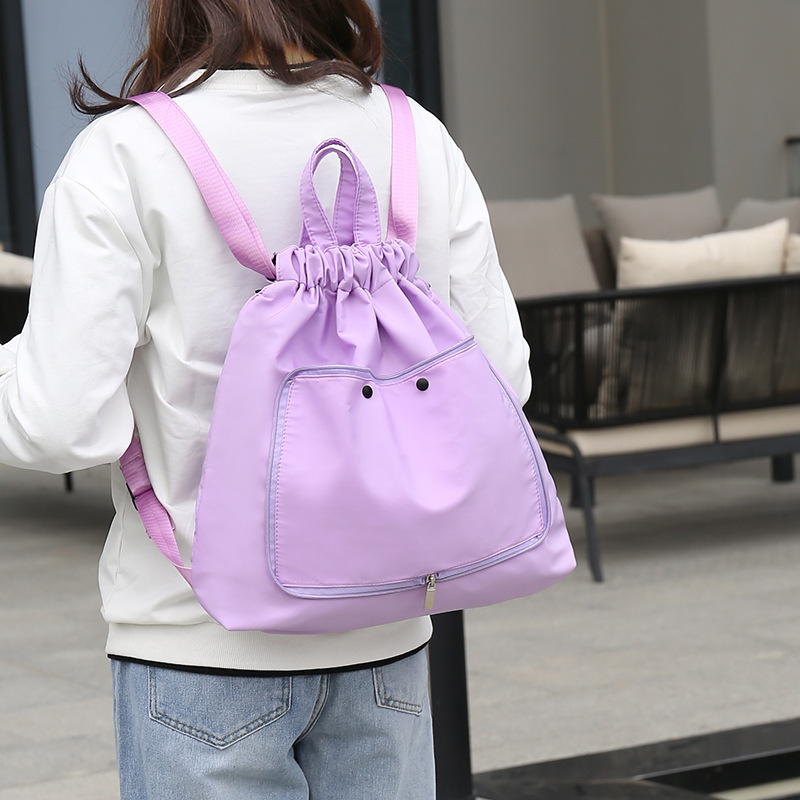 New Folding Backpack Dry And Wet Separation Fitness Bag Light Yoga Travel Bag Logo Multi-Functional Storage Bag Application Scenario