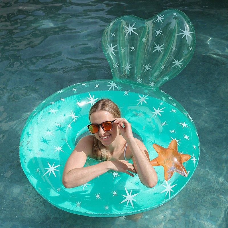 Cross-Border New Starfish Swimming Ring Printed Round Adult Swimming Ring Underarm Lifebuoy Pvc Outdoor Water Recliner Specification drawing