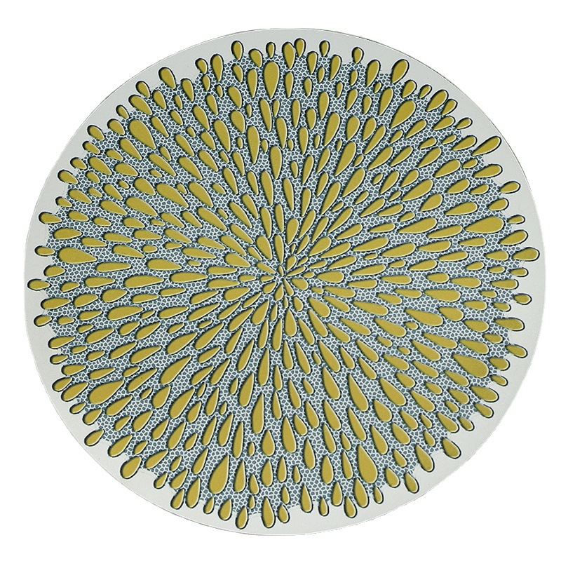 Womei Creative Printing colorful EVA placemats, Western-style placemats in ins style, round, waterproof, oil-proof, anti-slip, heat-resistant, wear-resistant and heat-insulating MATS, table MATS factory direct sales placemats Item Picture