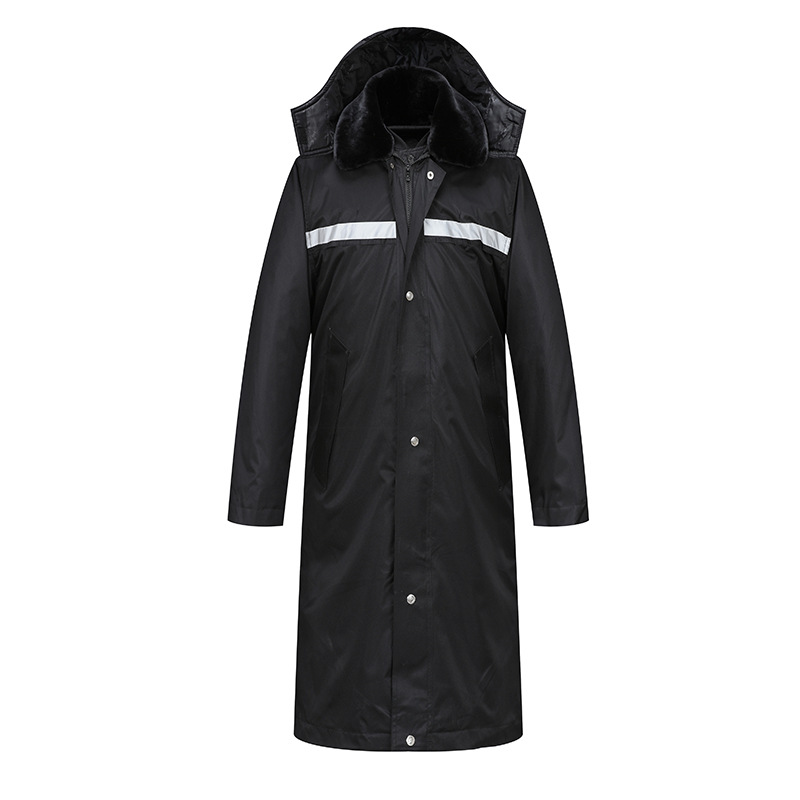 Wholesale security cotton overcoats, long winter cold-proof clothing, security work clothes, overcoats, thickened labor protection cotton clothes Item Picture