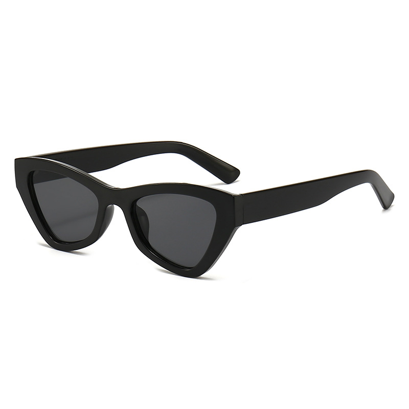 Irregular and personalized triangular sunglasses for women in foreign trade, new hinged teeth fashionable sunshade sunglasses, cross-border flat light glasses Specification image