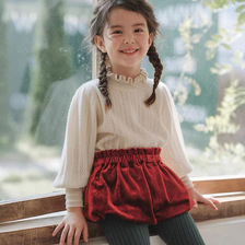 新款女童软糯羊毛针织衫小女孩长袖套头毛衣秋冬季内搭外穿大袖子