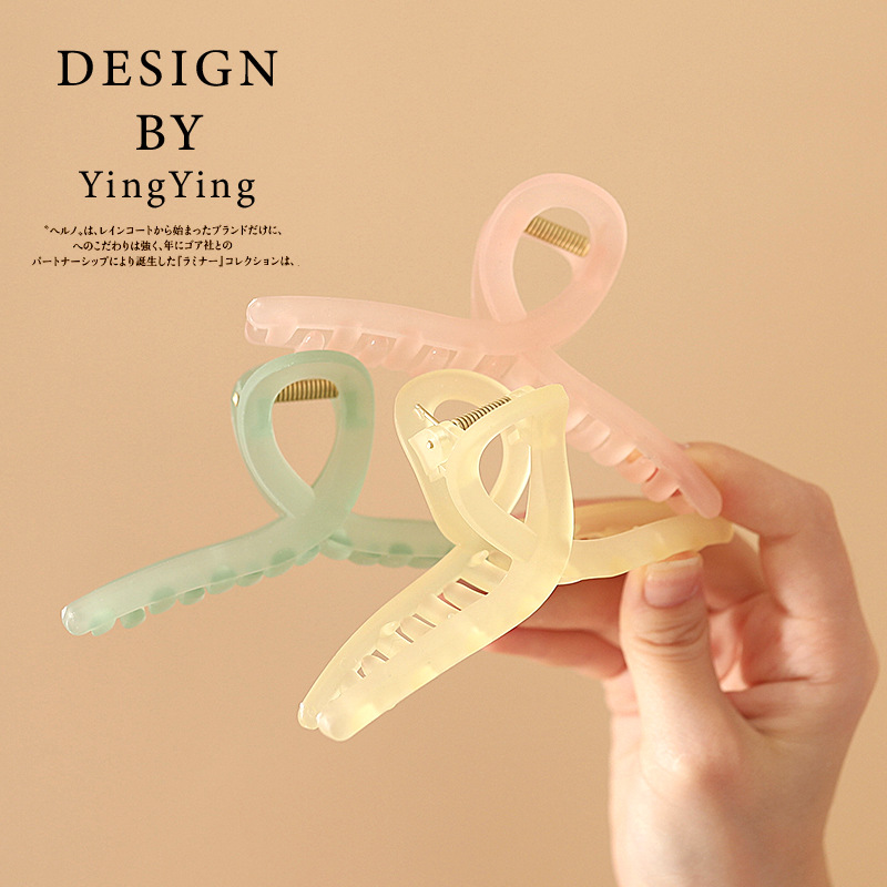 Yiwu Factory Basic Large Grab Shark Clip Advanced Sense Hairpin Grab Hairpin Headwear Spot Wholesale Specification drawing