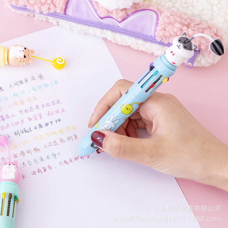 R Cute pendants, ten-color ballpoint pens, doodle pens, student gifts, prizes, wholesale stationery Specification image