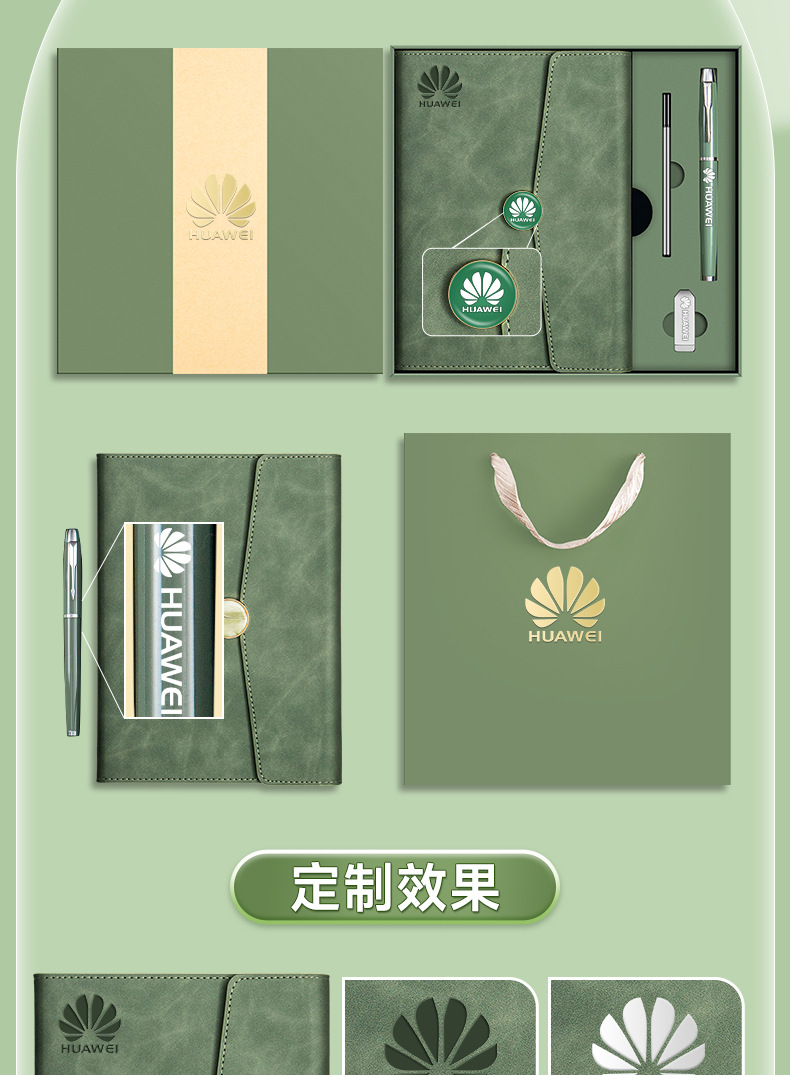 Customized business notebook sets with logo printing, office notebook gift boxes, high-appearance-level commemorative souvenirs wholesale pic 5