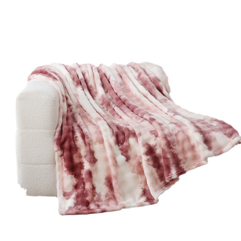 Autumn and winter new thickened printed flannel bubble all-season sofa, air-conditioned casual coral velvet blanket, DB Home Textile office nap blanket Item Picture